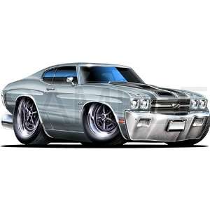  Chevelle SS 1970 Silver 48 inch Wall Skin Graphic
