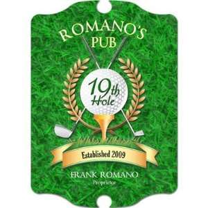 Personalized Vintage Golf 19th Hole Pub Sign 