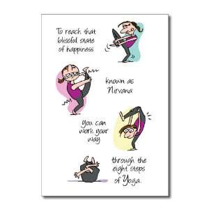  Funny Happy Birthday Card Yoga Nirvana Humor Greeting VB 