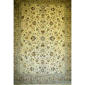   14x19 Hand Knotted Kashan Persian Rug   141x1910