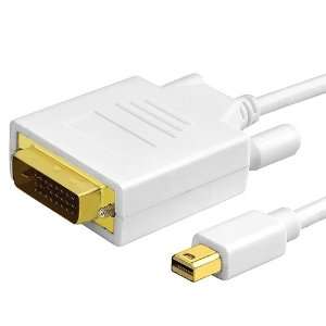  Mini DisplayPort to DVI Cable M / M, 6FT, White 