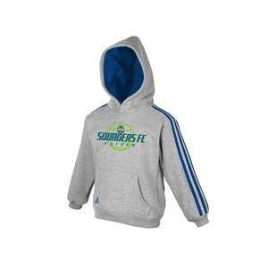 adidas Seattle Sounders Child Hooded Fleece Sweatshirt   Heather Grey 