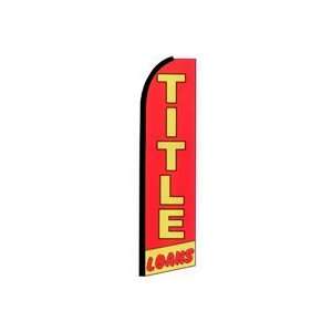  TITLE LOANS Feather Banner Flag (11.5 x 3 Feet) Patio 