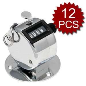 Price/Dozen)Pretime™ Hand Tally Counter With Base, Desktop Tally 
