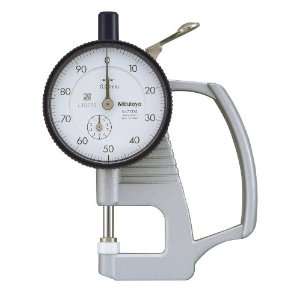 Mitutoyo 7331S Dial Thickness Gage, Flat Anvil, Light Weight Type, 0 