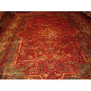  11x17 Hand Knotted Mahal Persian Rug   112x171