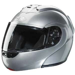Z1R Eclipse Solid Adult Street Bike Racing Motorcycle Helmet   Silver 