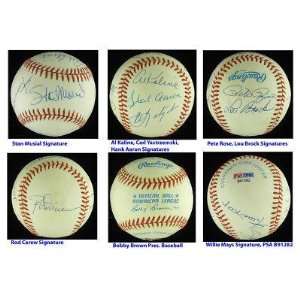 3000 Hit Club Signed Baseball PSA LOA Mays Aaron Musial   Autographed 