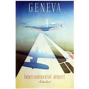 11x 14 Poster. Geneva Intercontinental Airport Switzertland, Travel 