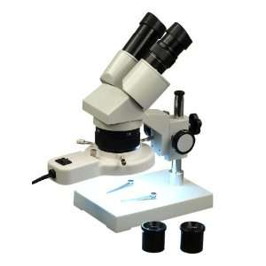 Binocular Stereo Microscope 10x 20x 30x 60x + Ring Light  