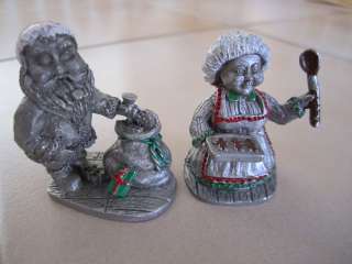 Spoontiques North Pole Santa Set. 6 Figurines, Pewter  