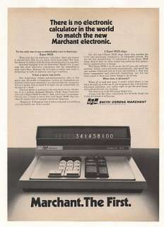 1970 SCM Marchant Cogito 414 Electronic Calculator Ad  