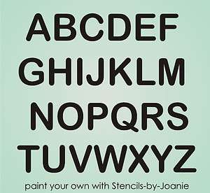 Alphabet STENCIL 3 Arial Round Capital Letters You Paint Signs Free 