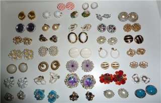   Clip Earrings Pairs 35+ Thirty Five Plus Lot Clusters, Plastic, Crafts