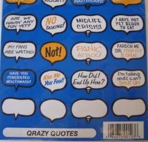 SMART REMARKS PHOTO CAPTIONS CRAZY QUOTES STICKERS  