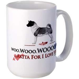  oddFrogg Akita Valentine Mug Pets Large Mug by  