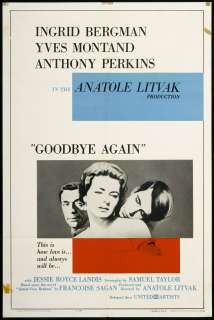 Goodbye Again 1961 Original US Movie Poster 1 Sheet  
