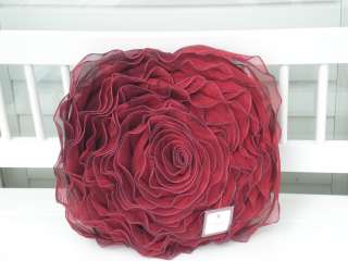 Hayley Rose Burgundy Throw Pillows feature polyester forms with a 