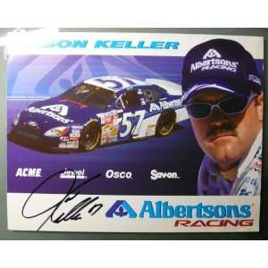Albertsons Racing 8 1/2 x 11 Promotional Card   Autographed by 