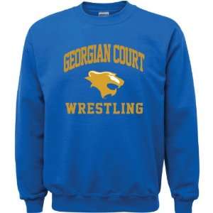   Court Lions Royal Blue Youth Wrestling Arch Crewneck Sweatshirt