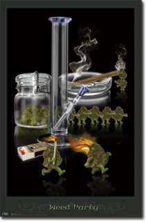 Marijuana Weed Party Poster 22.5x34 Smoke Herb Pot 6708  