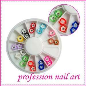  12 Colors 3D Glitter Flower Nail Art Decoration 211 