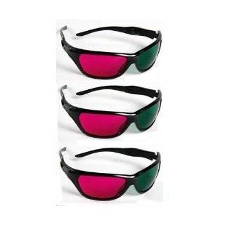 3D Glasses for Coraline 3D Movie   Acrylic (3 Pair) Magenta & Green 