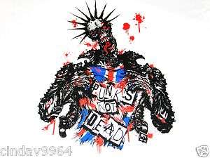 ZOMBIES PUNKS NOT DEAD T SHIRT WHITE SIZE SMALL NEW  