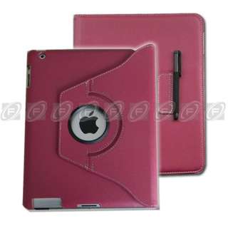 The New iPad 3 3rd Gen PU Leather Smart Cover Rotating Case Stand 
