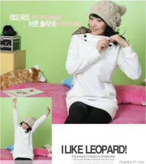 Womens Leopard Hoodie Hoody Sweatshirt Sweatshirts 0083  