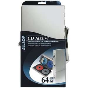  ALLSOP Aluminum CD Album 64, Silver 28223 Electronics