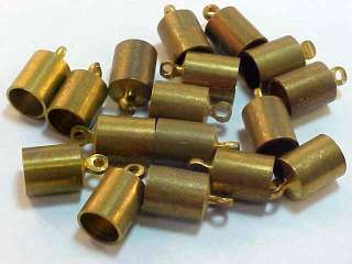 Vtg 25 BRASS BULLET CASING DESIGN BEADS CAPS JEWELRY READY FOR LUVIN 
