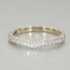 14k White Gold Diamond Pave Band Ring  