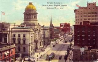 GRAND AVENUE SOUTH FROM EIGHTH ST KANSAS CITY, MO 1914  