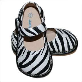 NEW Girls ZEBRA Squeaky Shoes  size 4 6 7 8 shoe  
