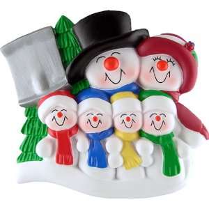  4072 Snowman Family 6 Personalized Christmas Holiday 