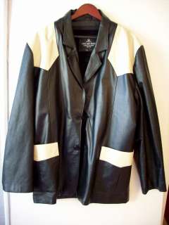   OSCAR PIEL Perfect Leather with Zip Out Lining Black & Cream XL  