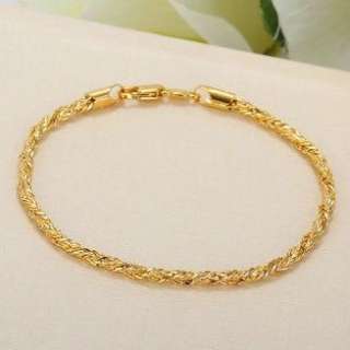 Elegant 18K Yellow Gold Filled Womens Bracelets 7.4 B053  