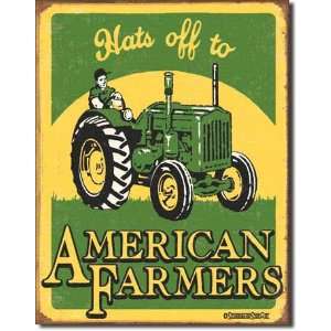  Tin Sign American Farmer by Schonberg. Size 16.00 X 12.50 