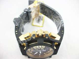 Invicta 0639 Akula Reserve Gold Tone Chronograph Polyurethane Watch 