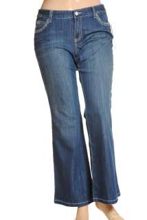 NEW INC Sequin Curvy Fit Flare Leg Jeans Sz 12 $80  