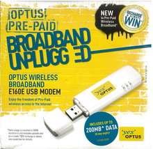 OPTUS PREPAID INTERNET WIRELESS BROADBAND USB MODEM NEW  