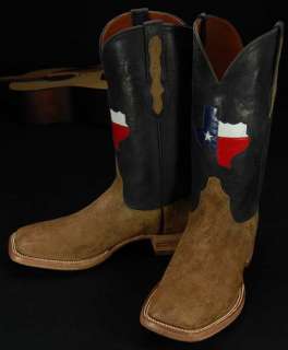 C134 BLACK JACK Tan Hippo Cowboy Boots Mens 9 D  