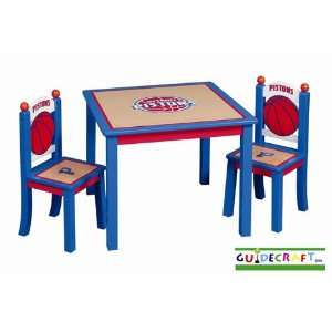  Detroit Pistons Kids Furniture Table & Chairs Set Sports 