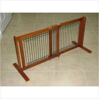 Crown Pet Products Freestanding Wood and Wire Pet Gate  