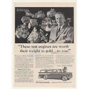  1959 George Romney AMC Rambler Test Engines Print Ad 