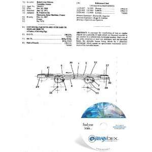 NEW Patent CD for CONVEYOR, PARTICULARLY FOR BARS OR SIMILAR OBJECTS