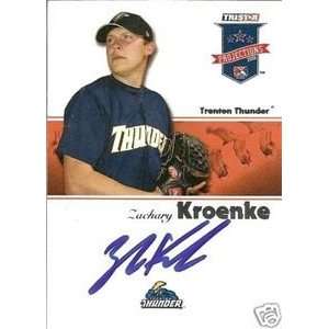   Zach Kroenke Signed 2008 Projections Card NY Yankees 