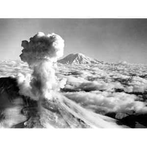  Black Smoke and Ash Drift Skyward as Mount St. Helens 