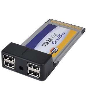  BAFO BF 5211 4 port USB 2.0 CardBus PCMCIA Adapter 